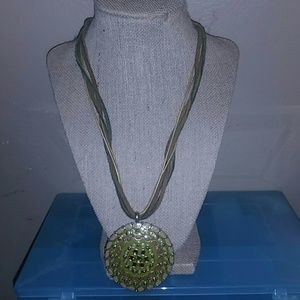 Circular multi colored necklace